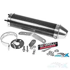 Auspuffendkappe Giannelli Supermoto Carbon, Derbi Senda 2000, DRD / Gilera RCR, SMT (E)