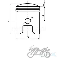 Kolben komplett 56.75/16/40.00 125cc Fenster + Auswahl Yamaha RX125