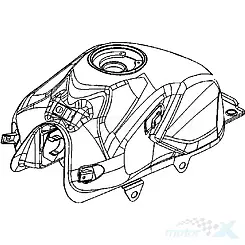 Kraftstofftank dunkelgrün CG675MA Kymco CK-1 125