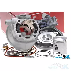 Zylinder komplett mit Kopf 47.60mm 70cc Kolbenbolzen 10mm Airsal Tech Racing Minarelli LC