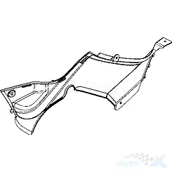 Hintere obere rechte Abdeckung Schwarz N1R Kymco MXU