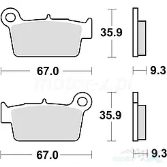 Bremsbeläge, Metall Sinter, gold, KH367, Brenta BR4101, Aprilia RXV / Beta RR, Xtrainer / Gas Gas EC, MC, XC / TM Racing MX, EN
