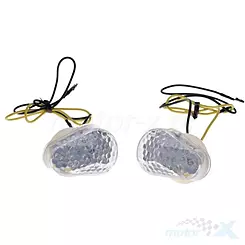 LED-Blinker, 2 Stück, weißes Glas, E11-Zulassung, Kawasaki