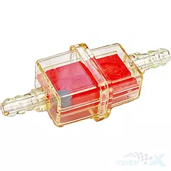 Kraftstofffilter mit Magnet, für 6mm Schlauch, Typ Fast Flow, Rot, Abiwa