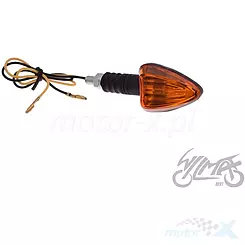 Blinker M8 schwarzer Kegel Schnitt orange Linse