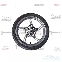 Vorderrad komplett (Felge + Reifen (Kenda)) graphit Junak RS 125