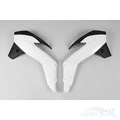 Kühlerschutzgitter Weiß-Schwarz  UFO Plast  KTM SX 85 13-17