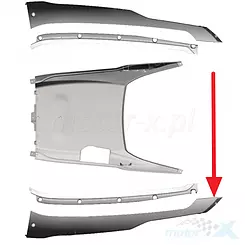 Linke Schwellerabdeckung, grau, Keeway Versilia 50 / Versilia 125 P023-04-3910-139100421000A5