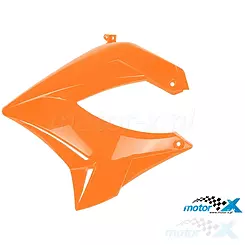 TNT Kühlerschutz, links, orange, Derbi Senda R, Senda SM 00-09 / Gilera RCR, SMT 04-05