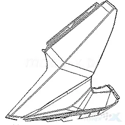 Vordere Seitenverkleidung links, goldbraun 59P, Kymco Skytown 125