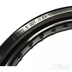 Felge, Hinterrad, 2.50x17", Schwarz