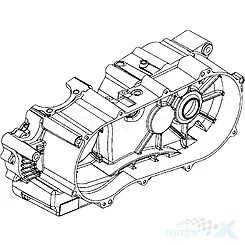 Linke Kurbelgehäuseabdeckung, linker Kurbelgehäuse, Kymco MXU 300