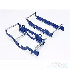 Aluminium Kühlerschutz, Modell Light, blau, für Motorrad mit Lüfter, CrossPro