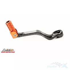 Schalthebel, Aluminium, schwarz, orange Spitze, Accel SCL750953OR