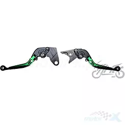 Brems- und Kupplungshebel gebogen grün Kawasaki Z750