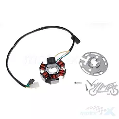 Stator Zündspule, Lichtmaschinenstator, 6 Spulen, 2 männliche Pins, 5 Kabel Derbi Senda (ab 2006)