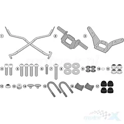 Gepäckträger Mittelkasten Kappa Kawasaki NINJA Z 400 ohne Platte