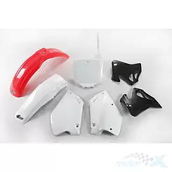 Karosserie-Schutzset rot-weiß UFO Plast Honda CR 125 / 250 95-97