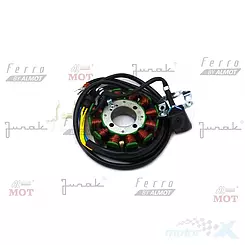 Stator Zündspule, Lichtmaschinenstator, 12 Spulen, 2x Stecker 2/3 Pins, Junak 121 FL / RZ 125 / Racer 125