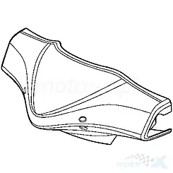 Lenkerabdeckung vorne Dunkelgrau Metallic NFP Kymco Super 9