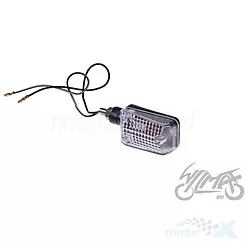 Blinker M8 mini schwarz kurz weißes Glas