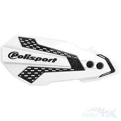 Handschützer, Streifen, universal, weiß schwarz, Polisport MX Flow