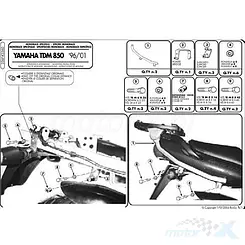 Kappa Zentraler Kofferträger Yamaha TDM 850 ohne Platte