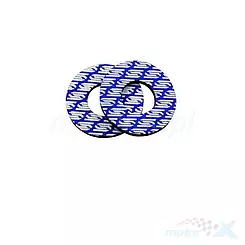 Anti-Druck-Pads für Lenkergriffe - donutz, blau-weiß, Scar Racing