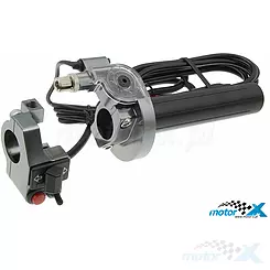 Rollgas SSP CNC Typ, kurzer Hub, stahlgrau (mit Schaltern und Gaszug)