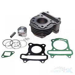 Kompletter Zylinder 39.00mm 50cc, WM Motor, Peugeot / SYM 50 4T 2V, 10mm Bolzen