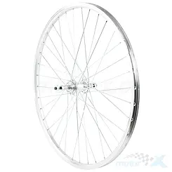 Hinterradfelge, Fahrradhinterrad 26", silber, AG Motors, MTB Nabe 3/8×135×180 GL-B40R, verzinkte Speichen