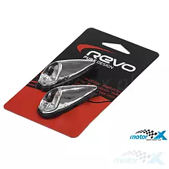 Revo Custom Blinker, Chrom / Weißes Glas