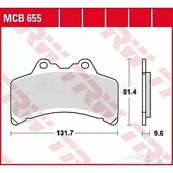 Organische Bremsbeläge KH191 TRW Lucas MCB655