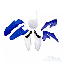 Weiß-blaues Schutzkit OEM UFO Plast Yamaha YZ 65