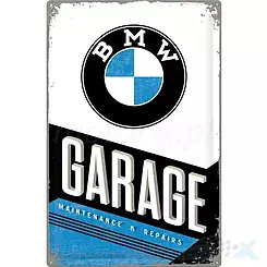 Metallschild, Poster 30x40 cm, geprägtes Blech,  bmw garage Nostalgic Art 23211