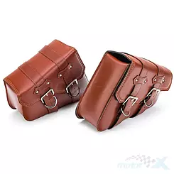 Motorrad Satteltaschen, braun, ZHO