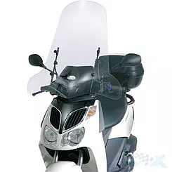 Windschutzscheibe, transparent, 74x67cm, Kappa, 128AK, Kymco Agility 50/125/150/200 / Yamaha Cignus X 125 / MBK Flame X
