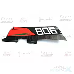 Linke Schwellerabdeckung Schwarz-Rot Junak 806 AC / LC