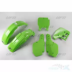Grüner Schutzblech-Satz UFO Plast Kawasaki KX 125 89'