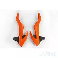 Orange-Schwarze Kühlerschutz UFO Plast KTM SX 85