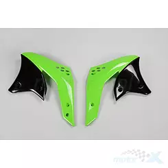 Kühlerschutzgitter Grün-Schwarz UFO Plast Kawasaki KXF 250 06-08
