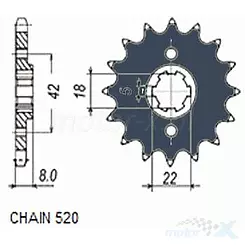 Vorderrad Sunstar SUNF352 mit 11 Zähnen