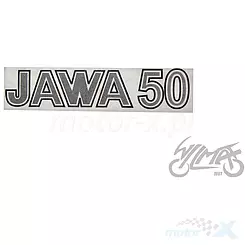 Aufkleber Jawa 50 silber 1 Stück