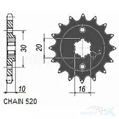 Vorderrad Sunstar SUNF385 mit 13 Zähnen