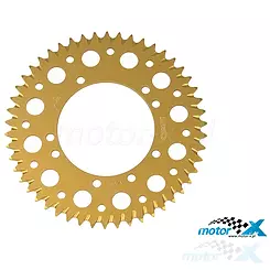 Hinterradkettenrad Supersprox Alu 420, gold, 49z (Kawasaki KX 80, KX 85, KX 100 / Suzuki RM 100)