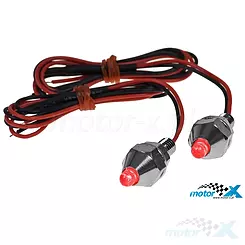 Kennzeichenschrauben STR8 LED, rot, M6 2 Stück