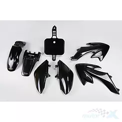 Satz Karosserieschutz schwarz UFO Plast Honda CRF 50 04-
