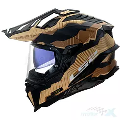 Helm Adventure LS2 MX701 Explorer Carbon Trick Matt Sand
