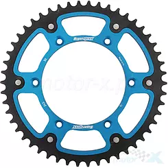 Hinteres Kettenrad 520 50 Zähne, Supersprox 245 (JTR251), STEALTH - Stahl-Aluminium, blau