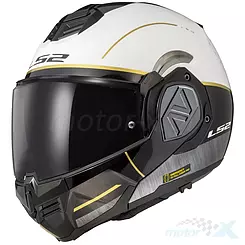Klapphelm LS2 FF906 Advant Iron Jeans Weiß Schwarz Matt